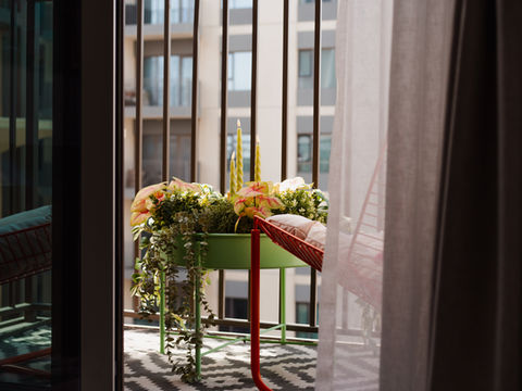 Hero shot: Dubai Hills bohemian turnkey apartment by Oddité Interiors