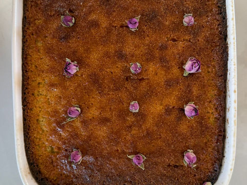 עוגת סברינה סולת עם סירופ מי ורדים