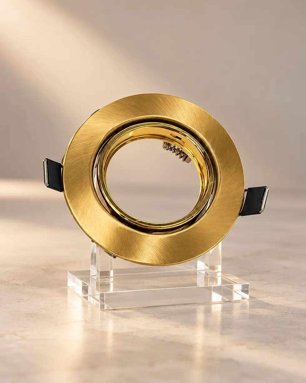 Thumbnail: Brushed Metal Spotlight Trim – Brass, Copper & Silver | Angelo’s Lighting
