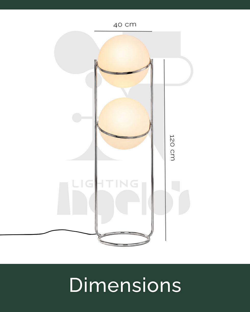 Thumbnail: Olynd Floor Lamp | Modern Double Sphere Standing Light | Anglos Lighting