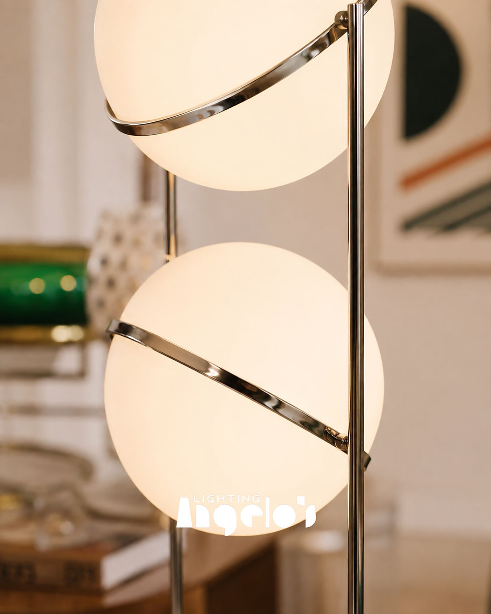 Thumbnail: Olynd Floor Lamp | Modern Double Sphere Standing Light | Anglos Lighting