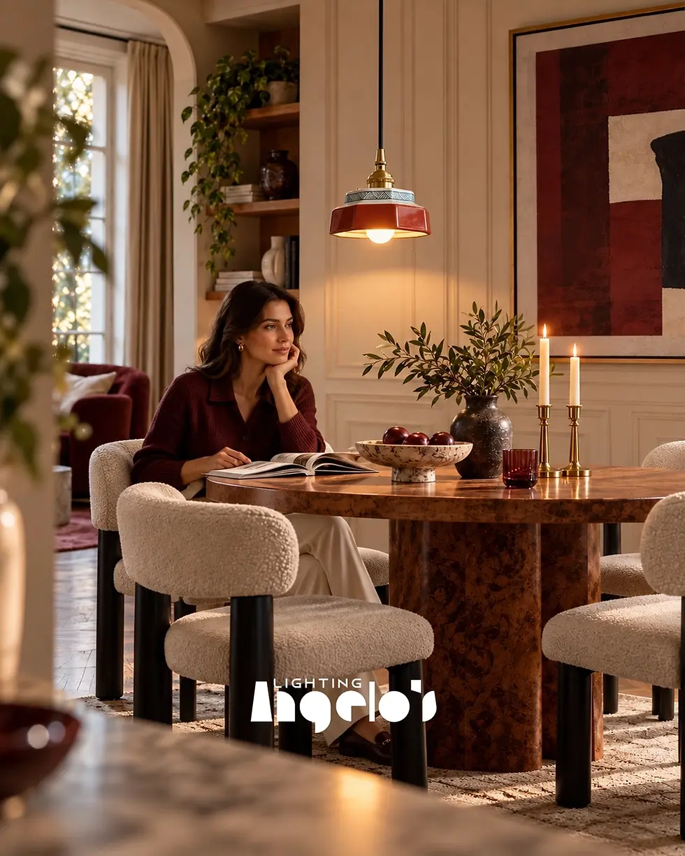 Thumbnail: Tavira Vintage Red Enamel Pendant Light | Angelo’s Lighting