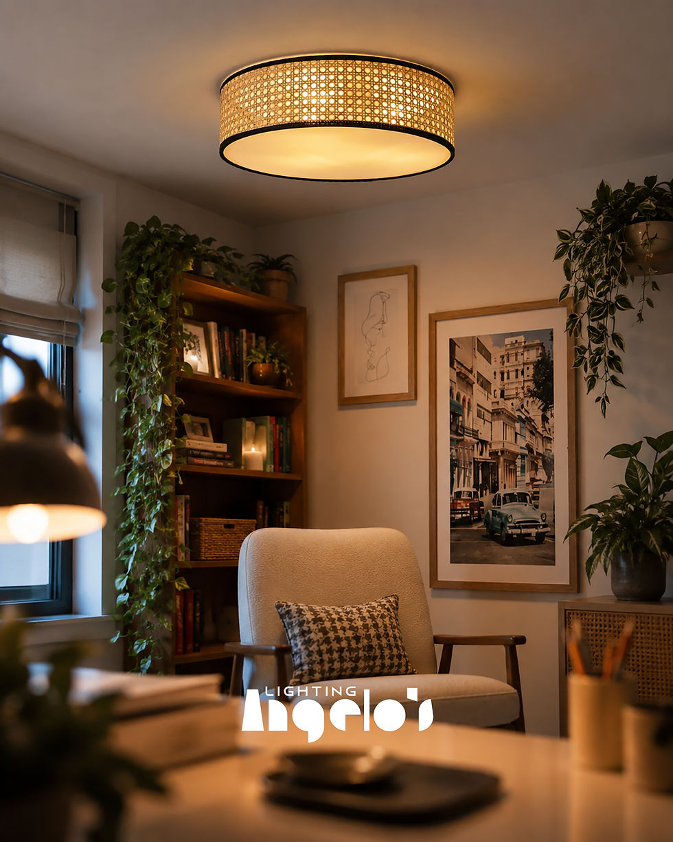 الصورة المصغرة: Narella Cane Flush Mount Ceiling Light