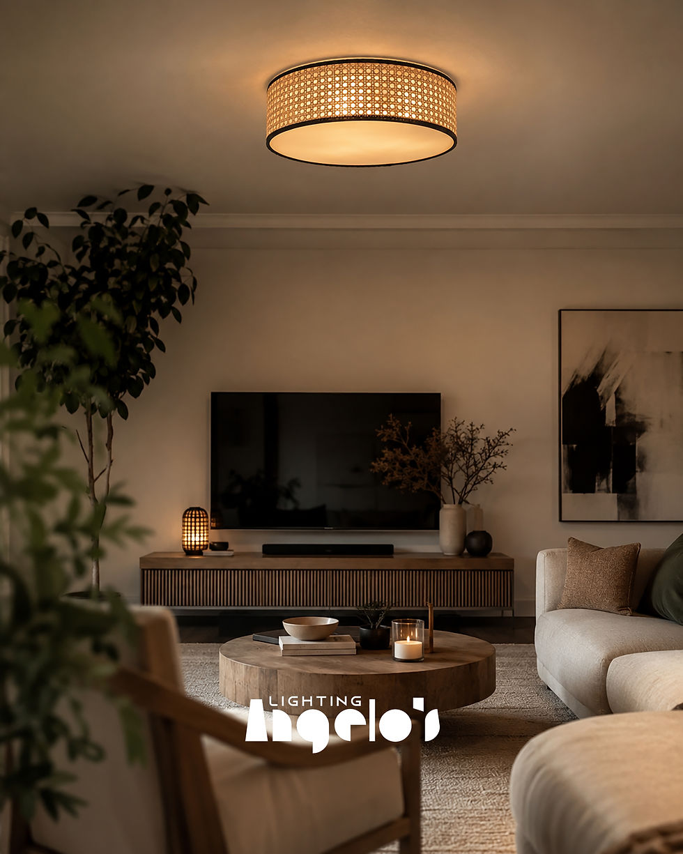 Thumbnail: Narella Cane Flush Mount Ceiling Light
