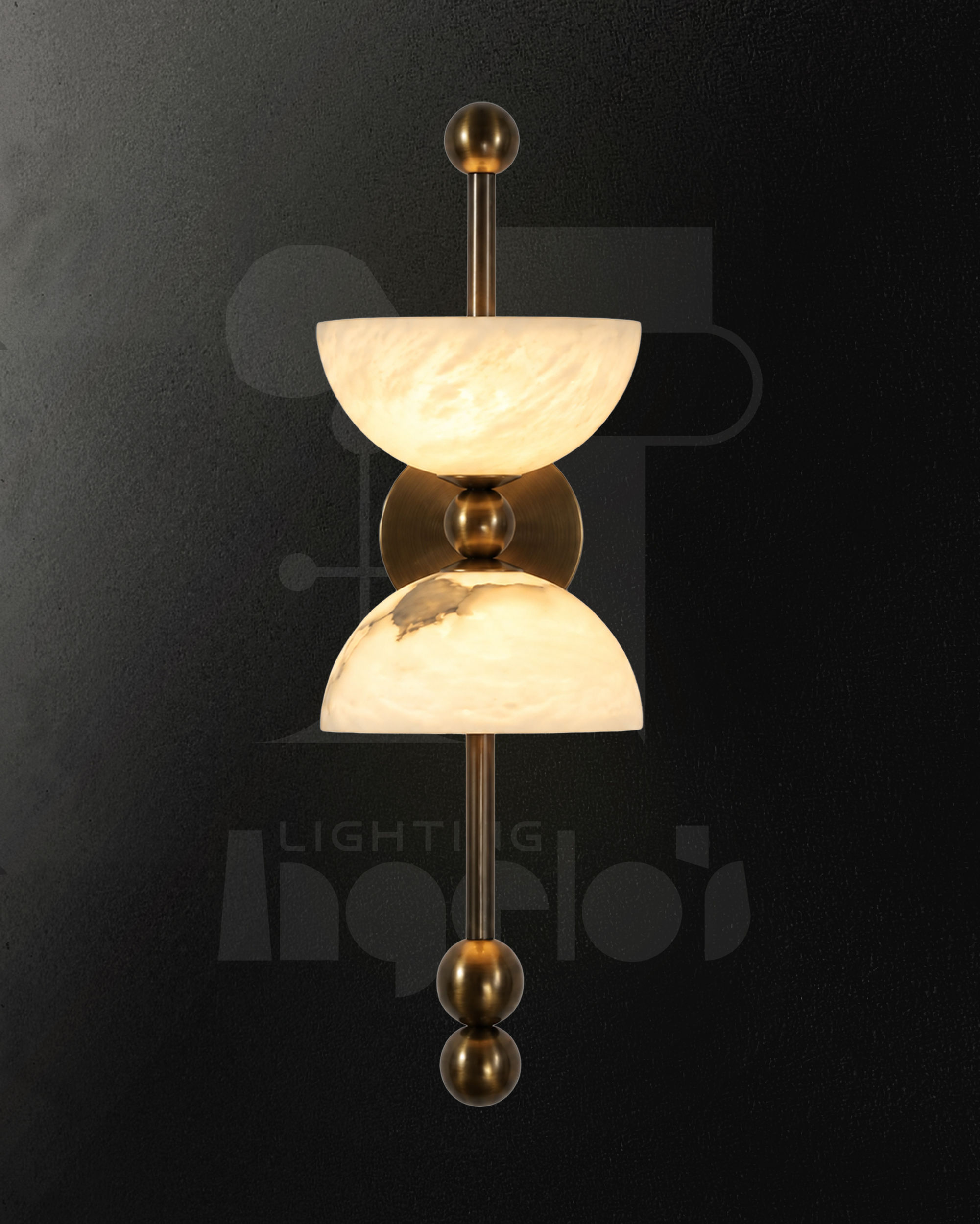 Horvelle LED Wall Sconce | Sculptural Alabaster Wall Light | Anglos Lighting