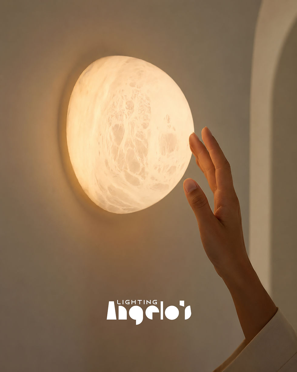 Solune Alabaster LED Wall Sconce | Moon-Inspired Lighting