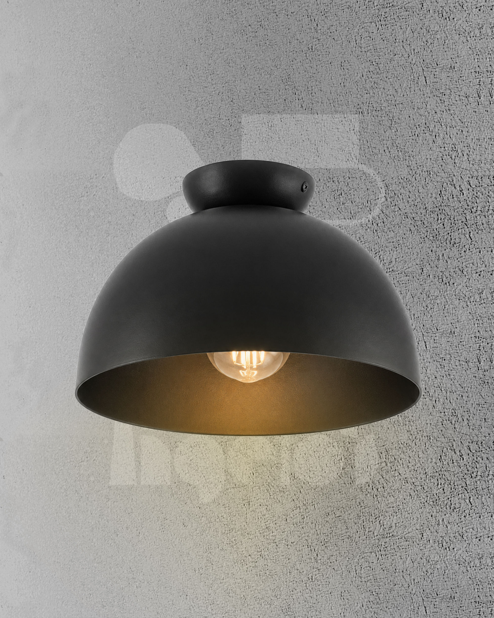 Skora Scandinavian Ceiling Light | Modern White Flush Mount Ceiling Lamp with Wooden Accent