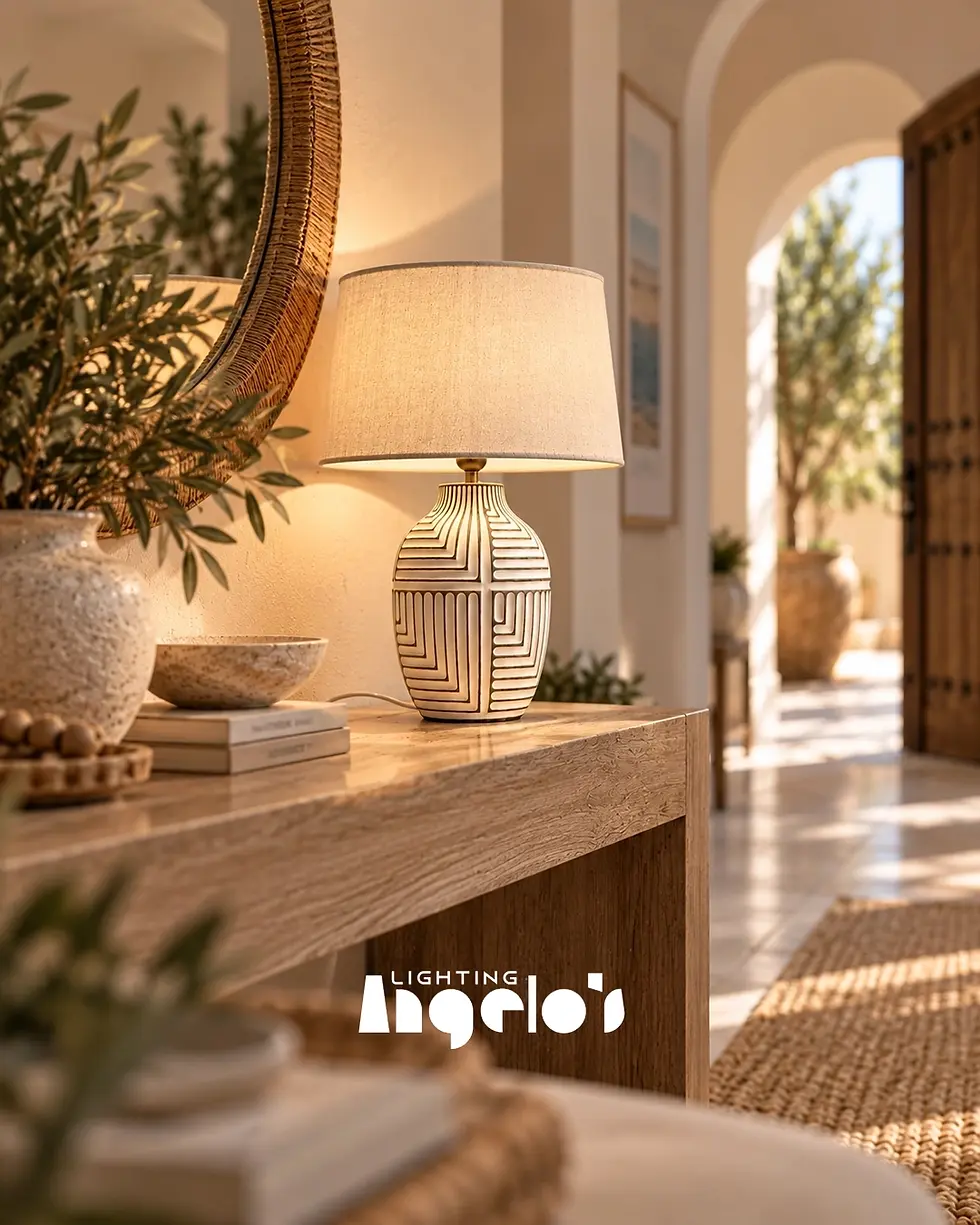 Thumbnail: Cervane Geometric Ceramic Table Lamp | Angelo's Lighting