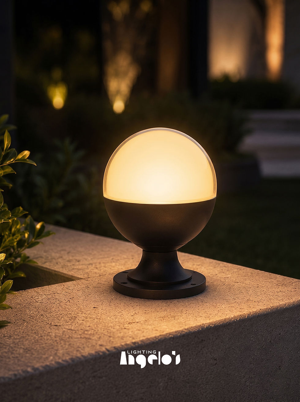 Ovessa Outdoor Fence post Light | Egg-Shaped LED Garden & Path Light