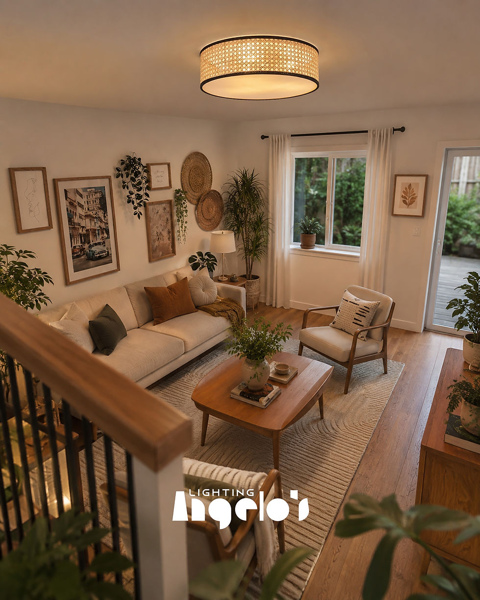 Thumbnail: Narella Cane Flush Mount Ceiling Light