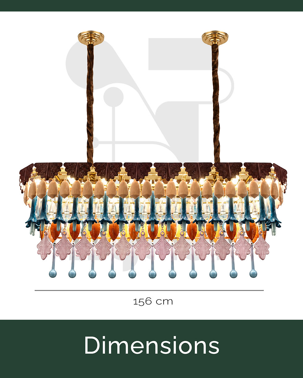 Thumbnail: Marrakech Jewel Ceramic Tassel Chandelier | Luxury Chandelier Light
