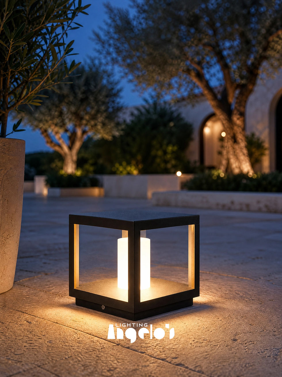 Cavio Outdoor Fence Post Light | Modern Square Garden Light