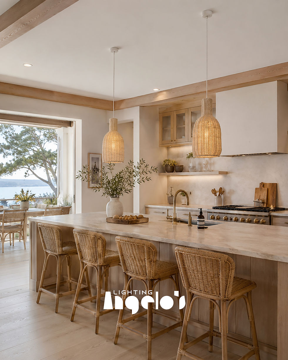 Thumbnail: Olivara Woven Pendant Light | Natural Rattan Hanging Lamp | Anglos Lighting