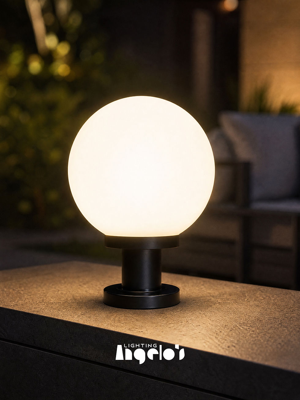 Thumbnail: Nilo Outdoor Globe Light Fence Post Light | Modern Garden & Pathway Light