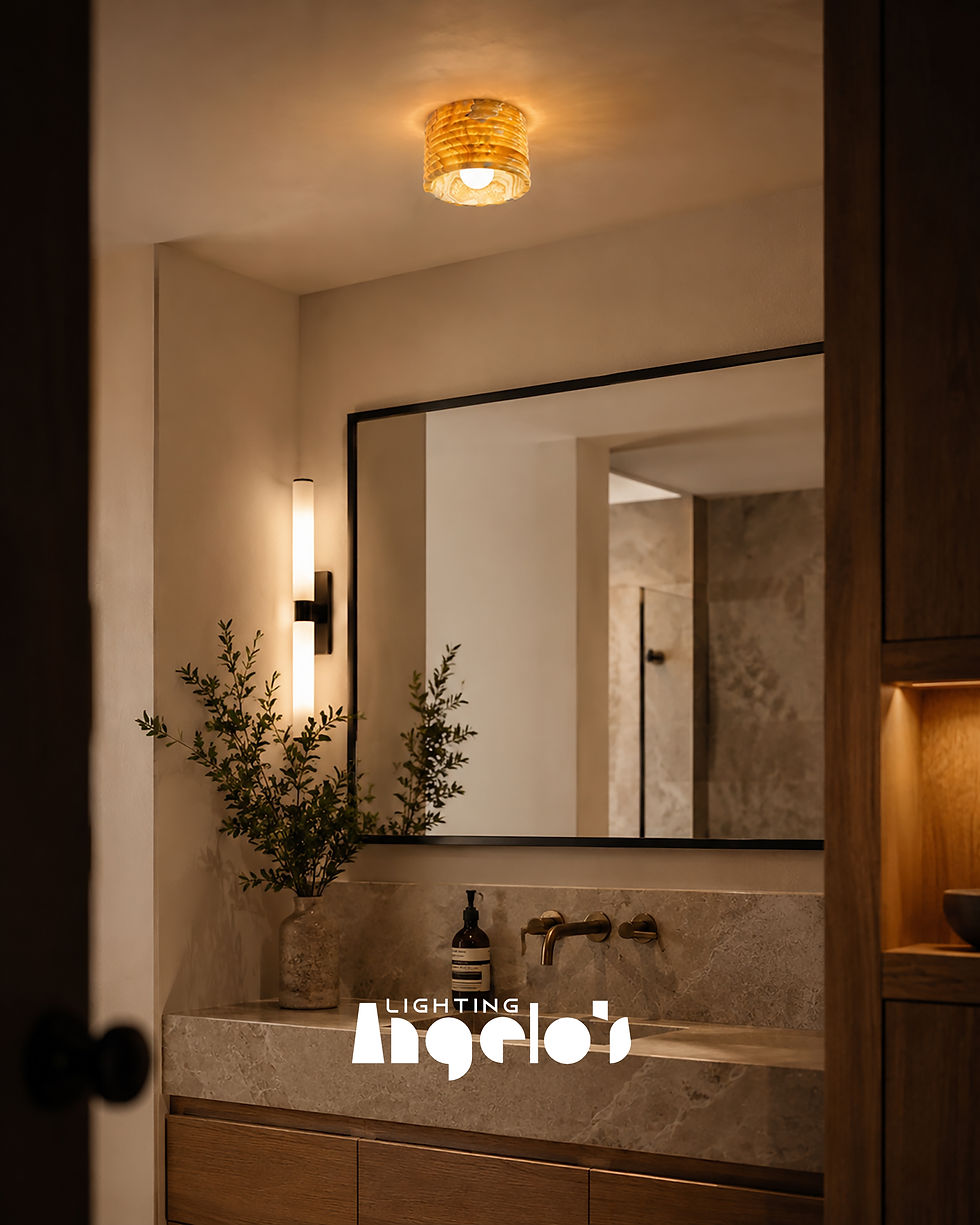 Thumbnail: Mavelle Alabaster Flush Mount Ceiling Light