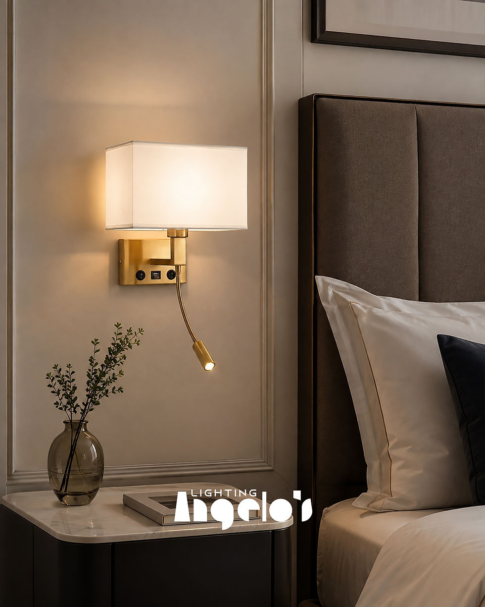 Thumbnail: Veylith Wall Sconce with Reading Light | Modern Bedside Wall Lamp | Anglos Lighting