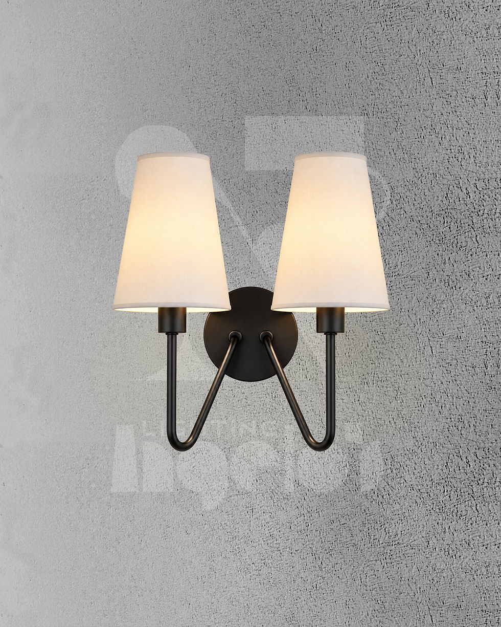 Veymont Wall Sconce | Elegant Fabric Shade Wall Light