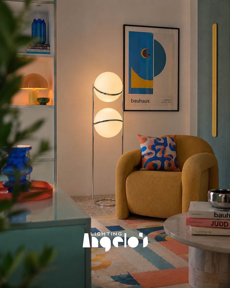 Thumbnail: Olynd Floor Lamp | Modern Double Sphere Standing Light | Anglos Lighting