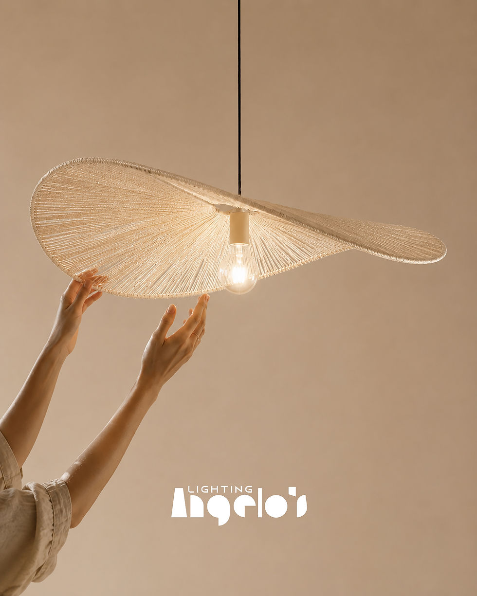 Thumbnail: Itsuki Woven Pendant Light | Japandi Handmade Rattan Ceiling Lamp