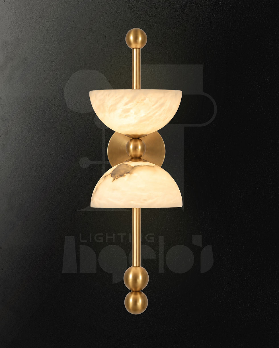 Horvelle LED Wall Sconce | Sculptural Alabaster Wall Light | Anglos Lighting