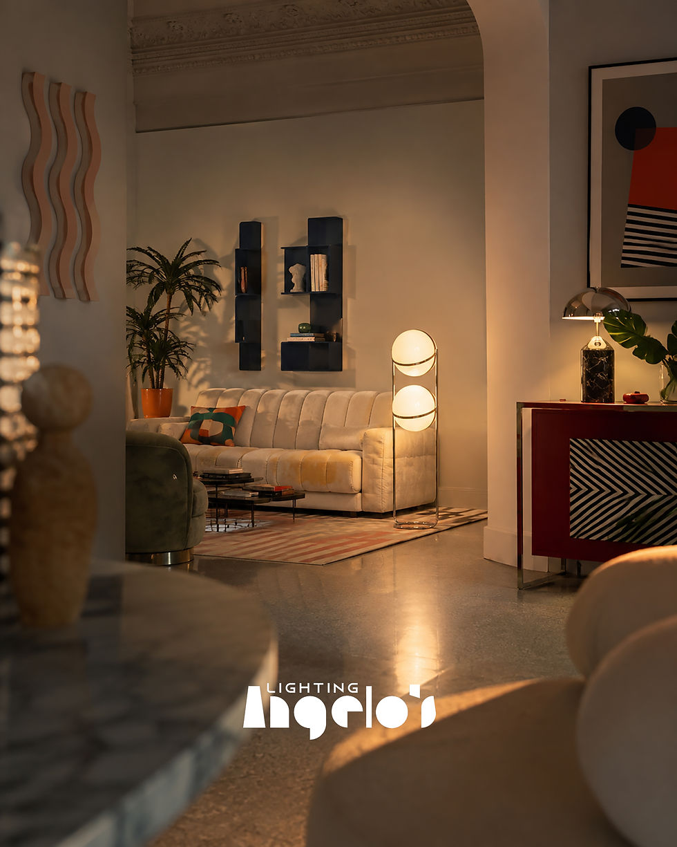Thumbnail: Olynd Floor Lamp | Modern Double Sphere Standing Light | Anglos Lighting