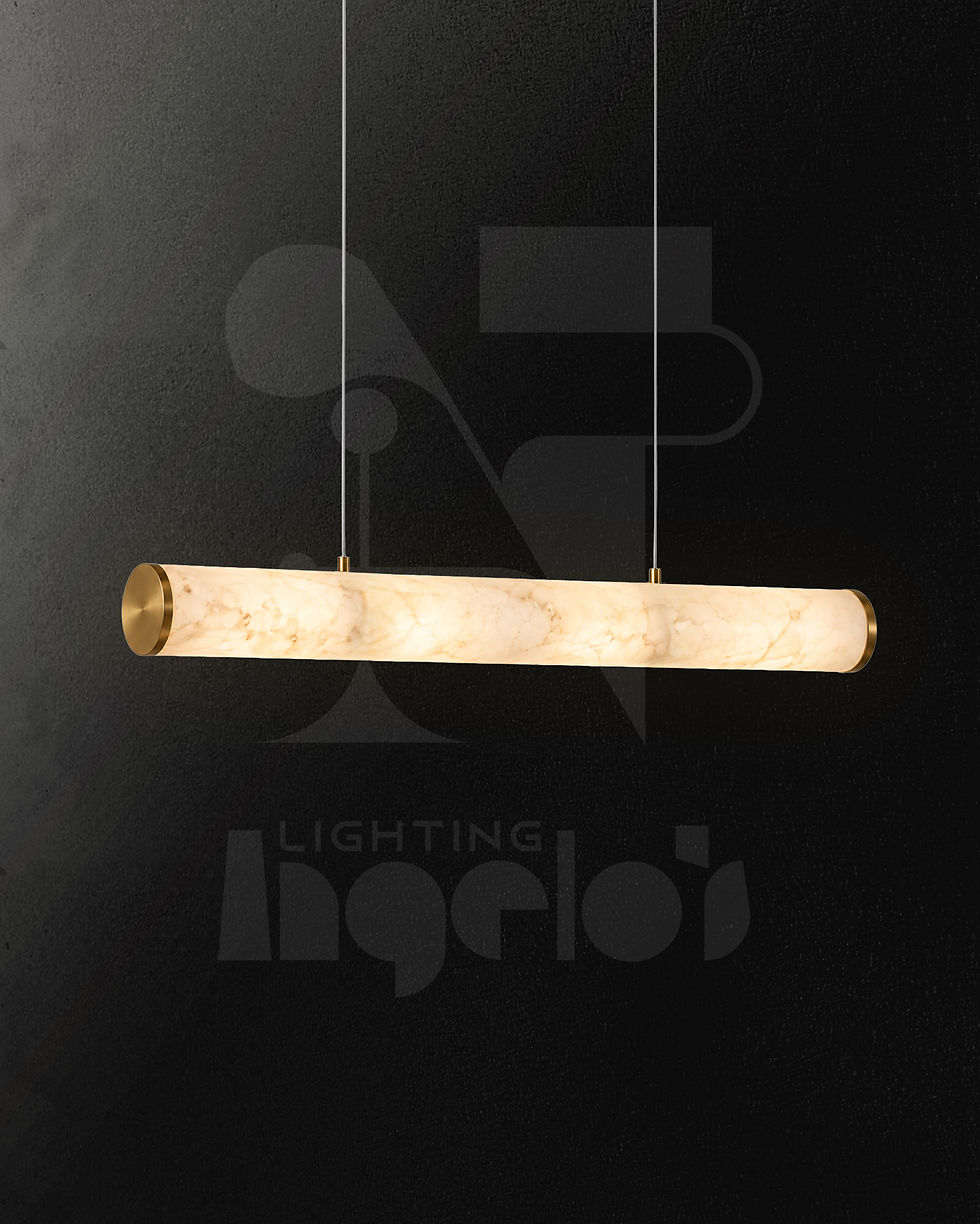 Leni Marble Linear Chandelier | Warm White LED