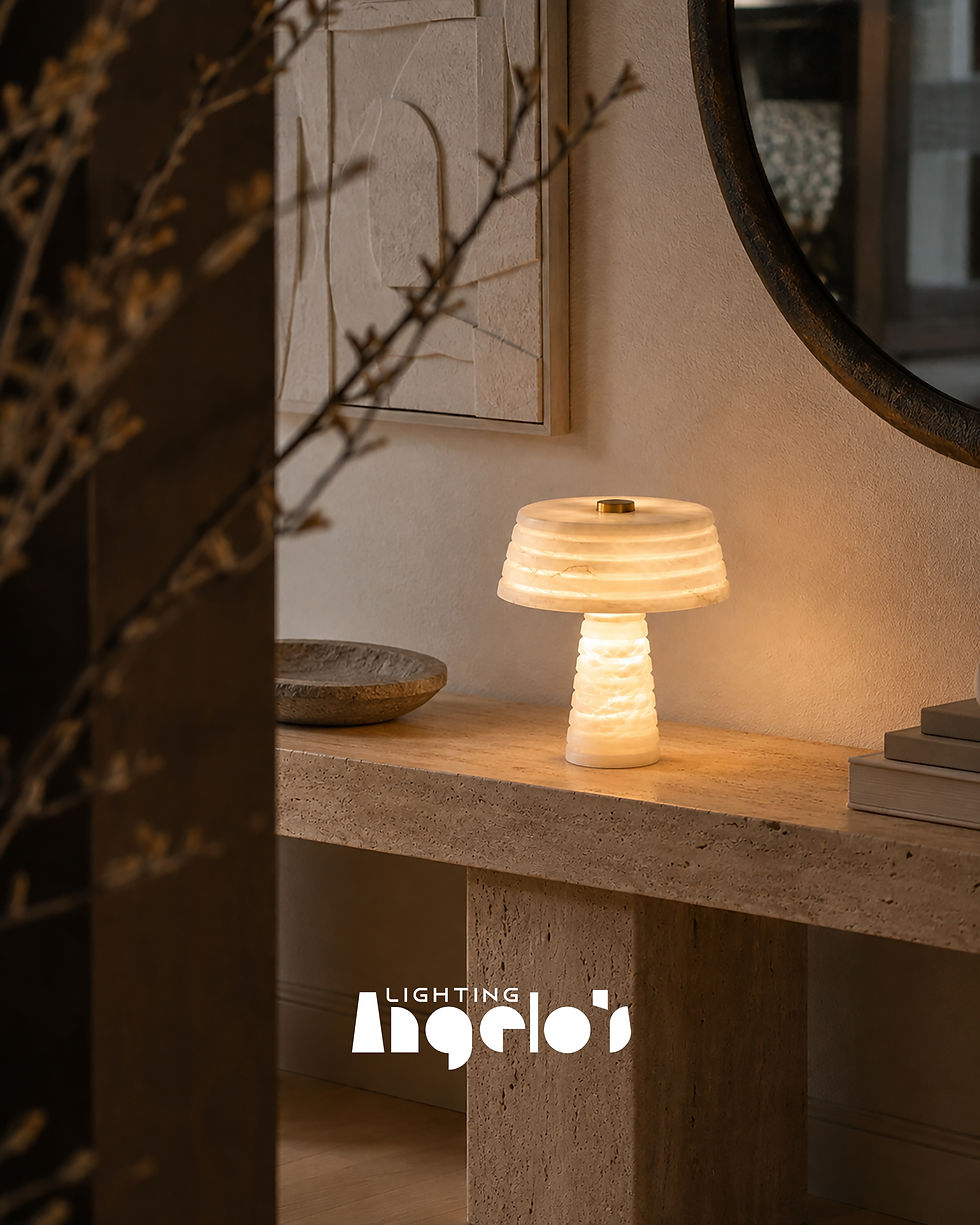 Thumbnail: Calyra Alabaster Table Lamp | Modern Luxury Lighting