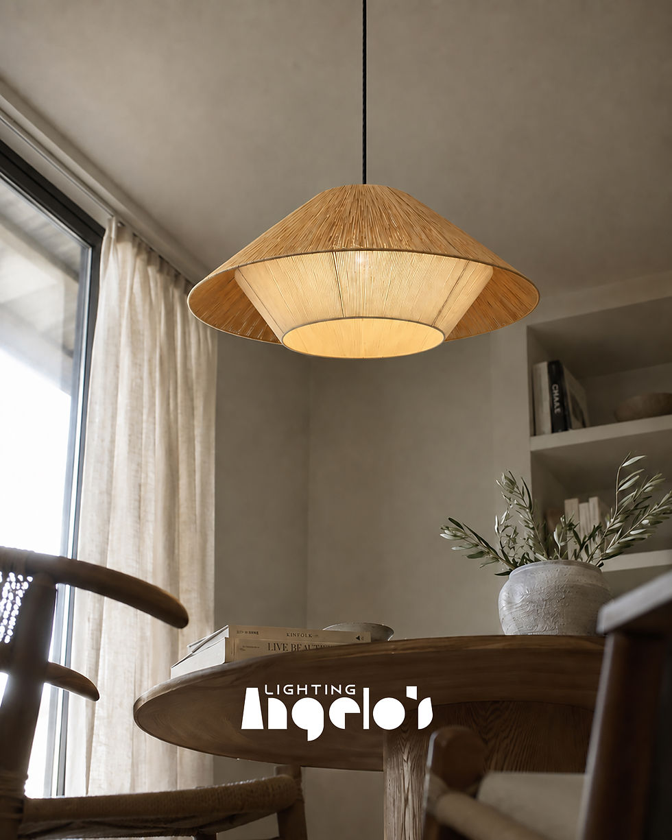 الصورة المصغرة: Ciela Woven Pendant Light | Natural Rattan Hanging Lamp