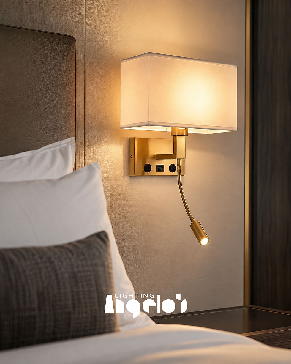 Veylith Wall Sconce with Reading Light | Modern Bedside Wall Lamp | Anglos Lighting