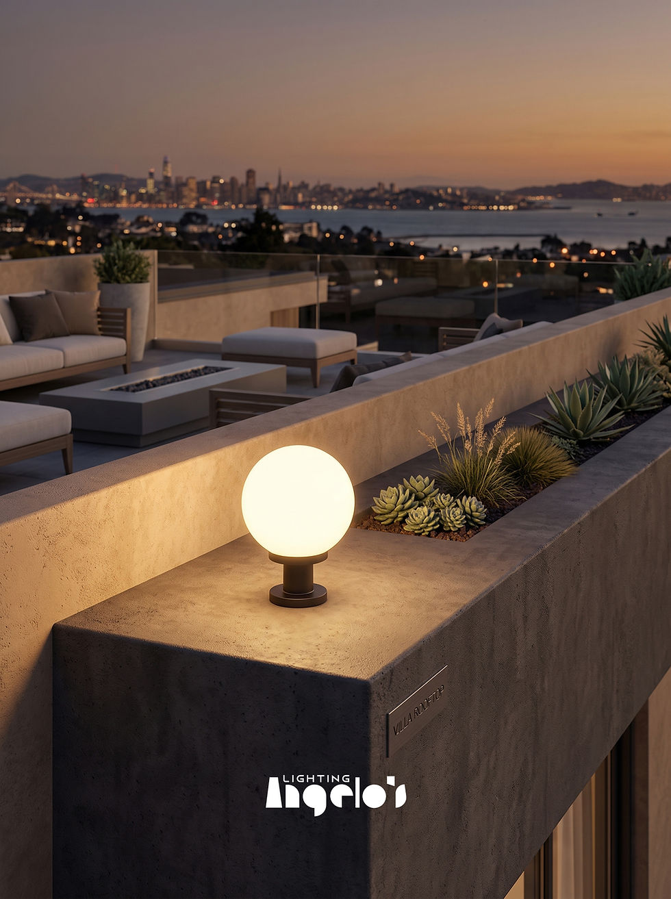 Thumbnail: Nilo Outdoor Globe Light Fence Post Light | Modern Garden & Pathway Light