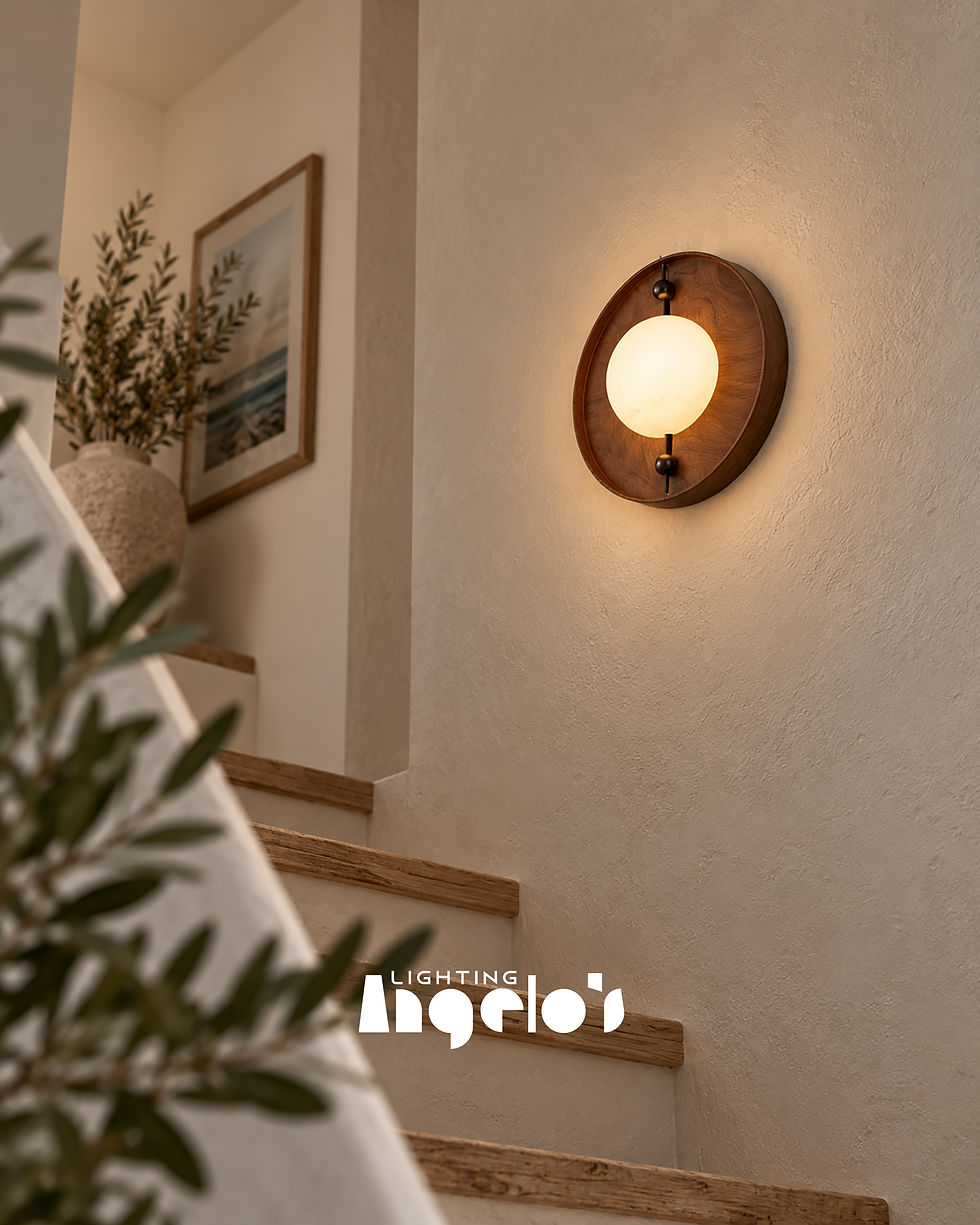 Thumbnail: Emmett Alabaster wooden wall lamp | Angelo’s Lighting