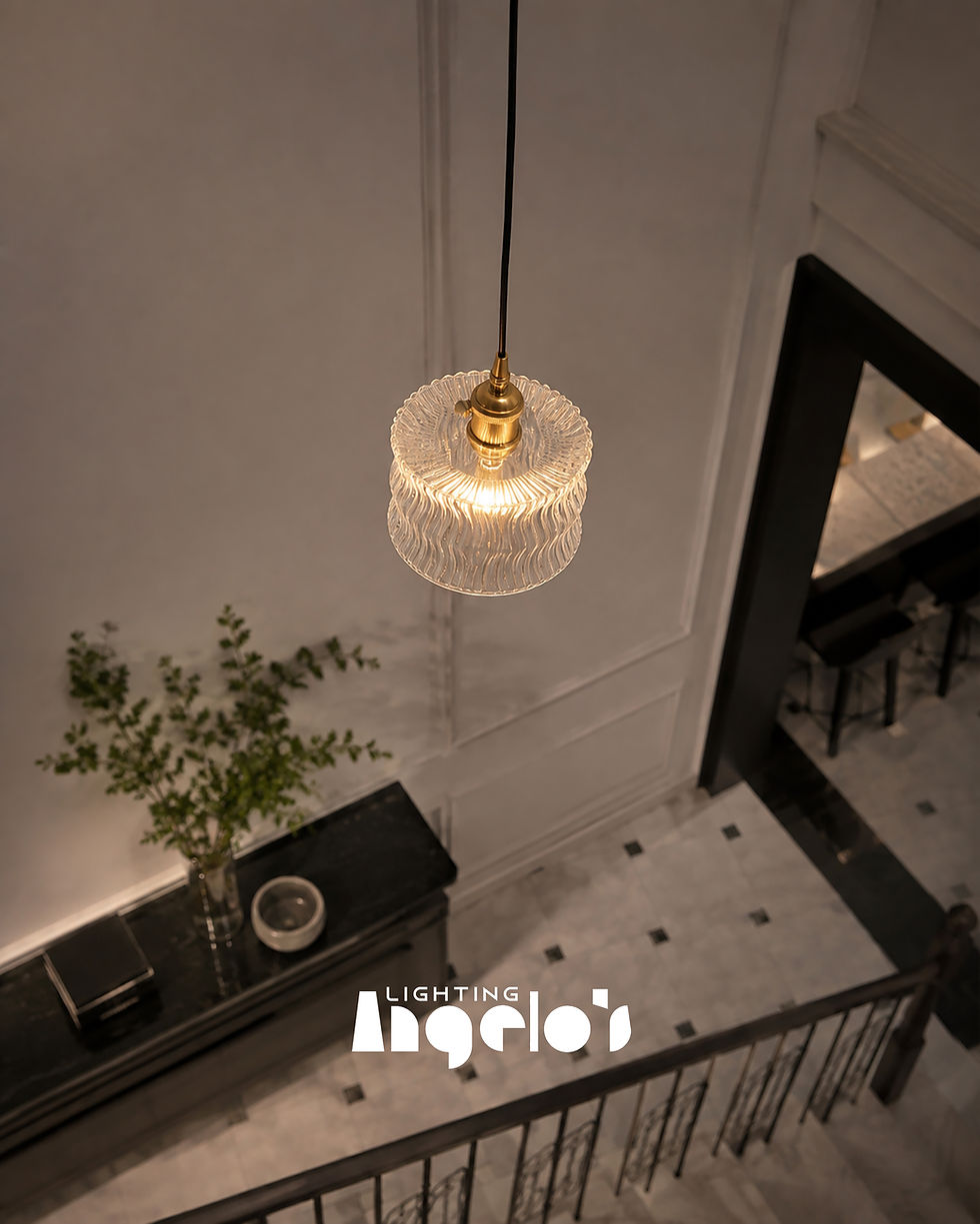 Thumbnail: Ripple Glass Pendant Light – Wavy Glass Hanging Ceiling Light