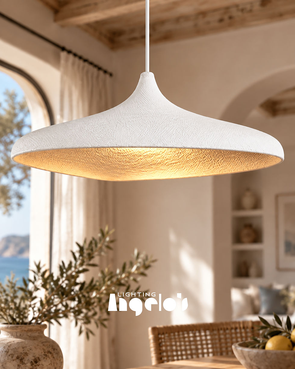 Oryve Pendant Light | Textured White Fiberglass