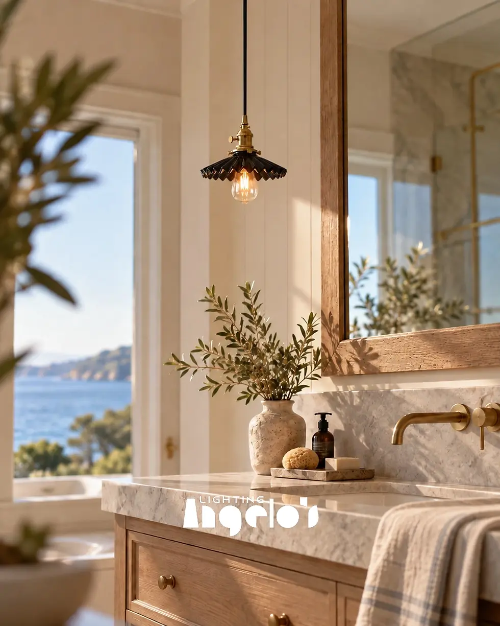 Thumbnail: Folia Pleated Ceramic Pendant Light | Angelo’s Lighting