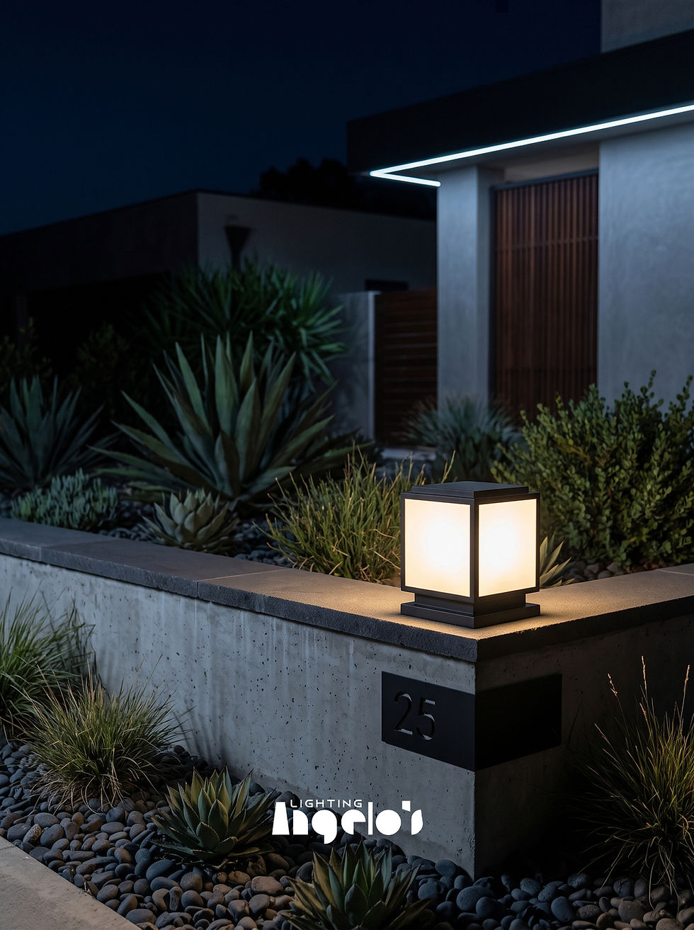 Thumbnail: Kube Outdoor Fence Post Light | Modern Square Outdoor Light