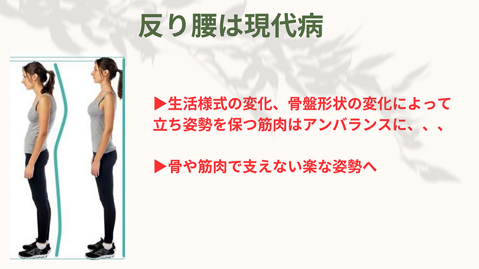 反り腰は現代病