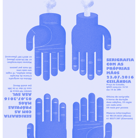 Serigrafia com as proprias mãos