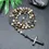 Miniatura: Natural Amethyst String Beads Necklace Rosary Hematite Crosses Pendant