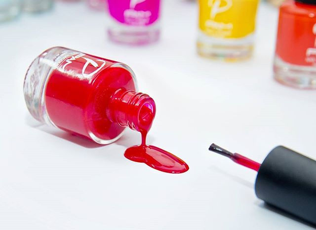 As smooth as silk and as hot as red. _Pass by our nail bar for free applications for any 3 colors bo