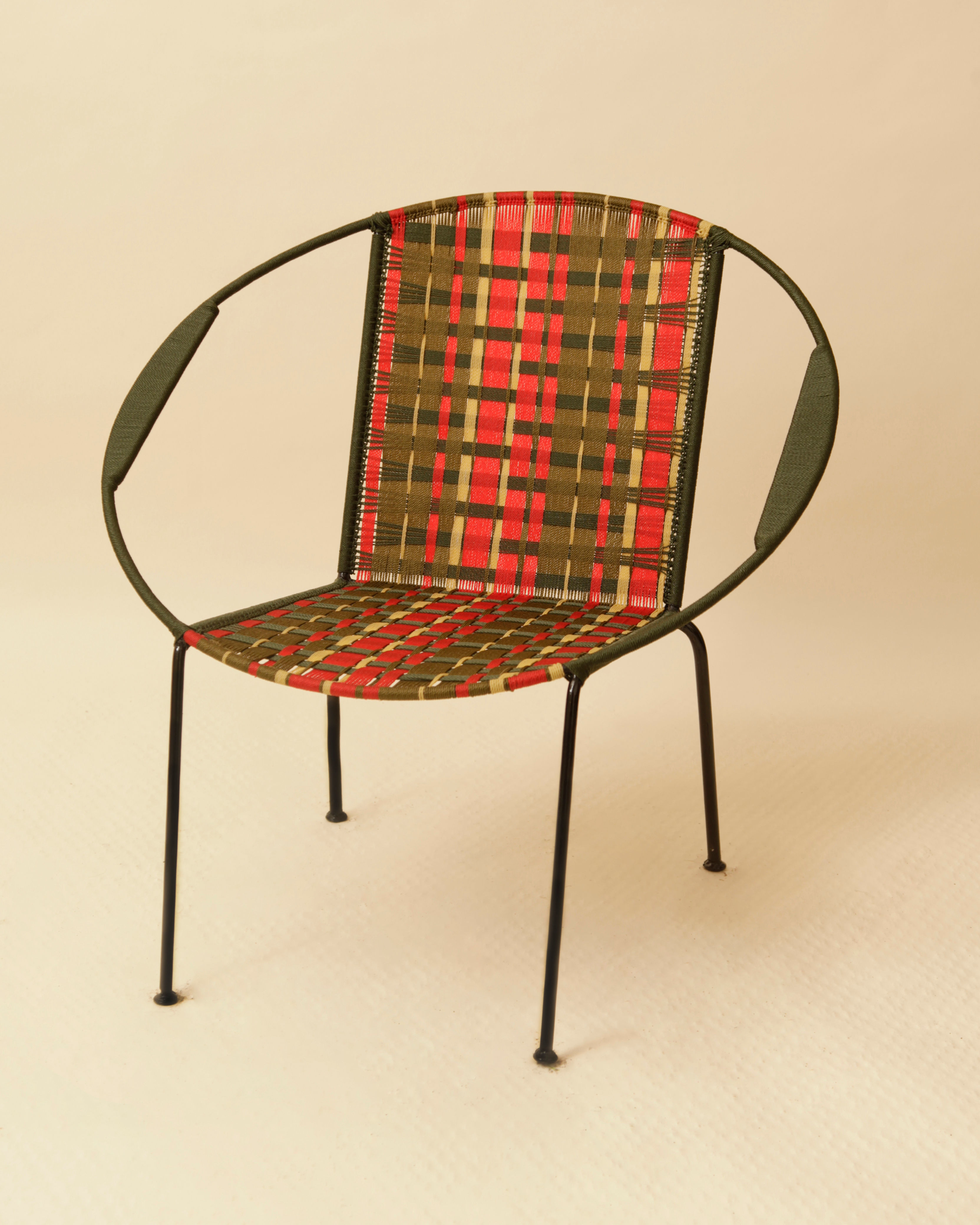 FAUTEUIL ADULTE - KENTE KAKI / ROUGE / KAKI CLAIR / BEIGE