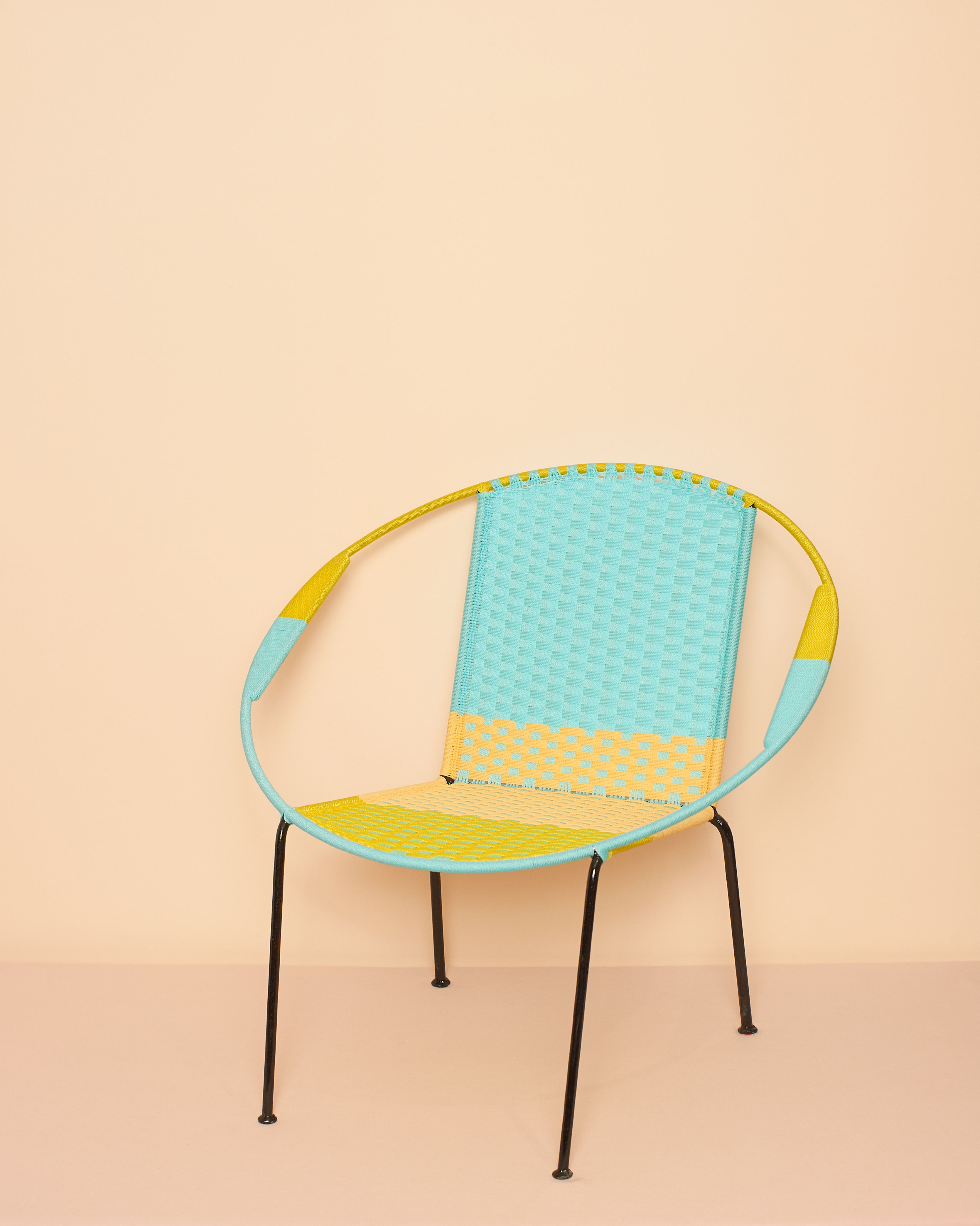 FAUTEUIL ADULTE - HEXAGONE - TURQUOISE / CRÈME / JAUNE