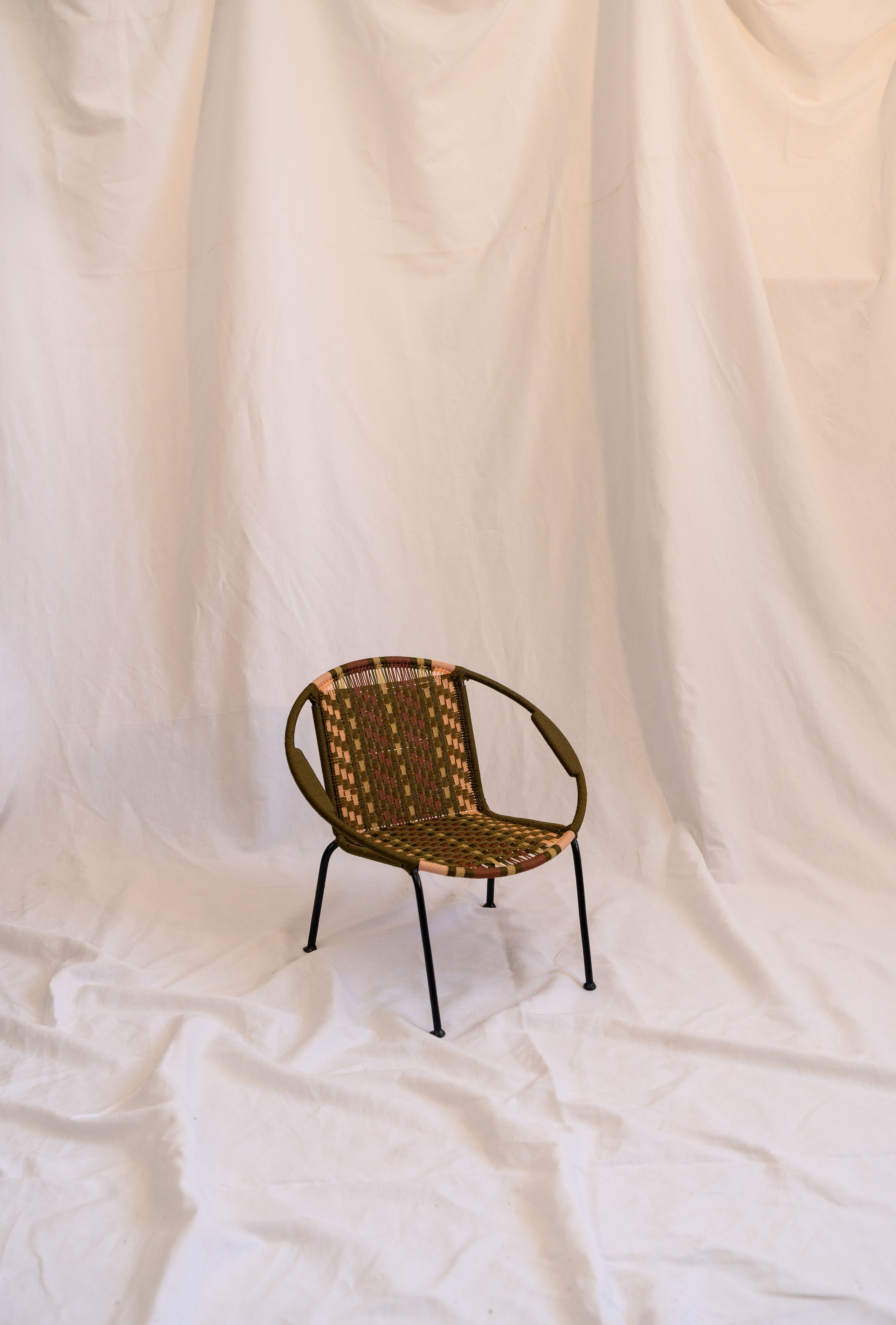 FAUTEUIL ENFANT - AMÉDÉE - KAKI CLAIR - ROSE PÂLE - BEIGE - MARRON CLAIR