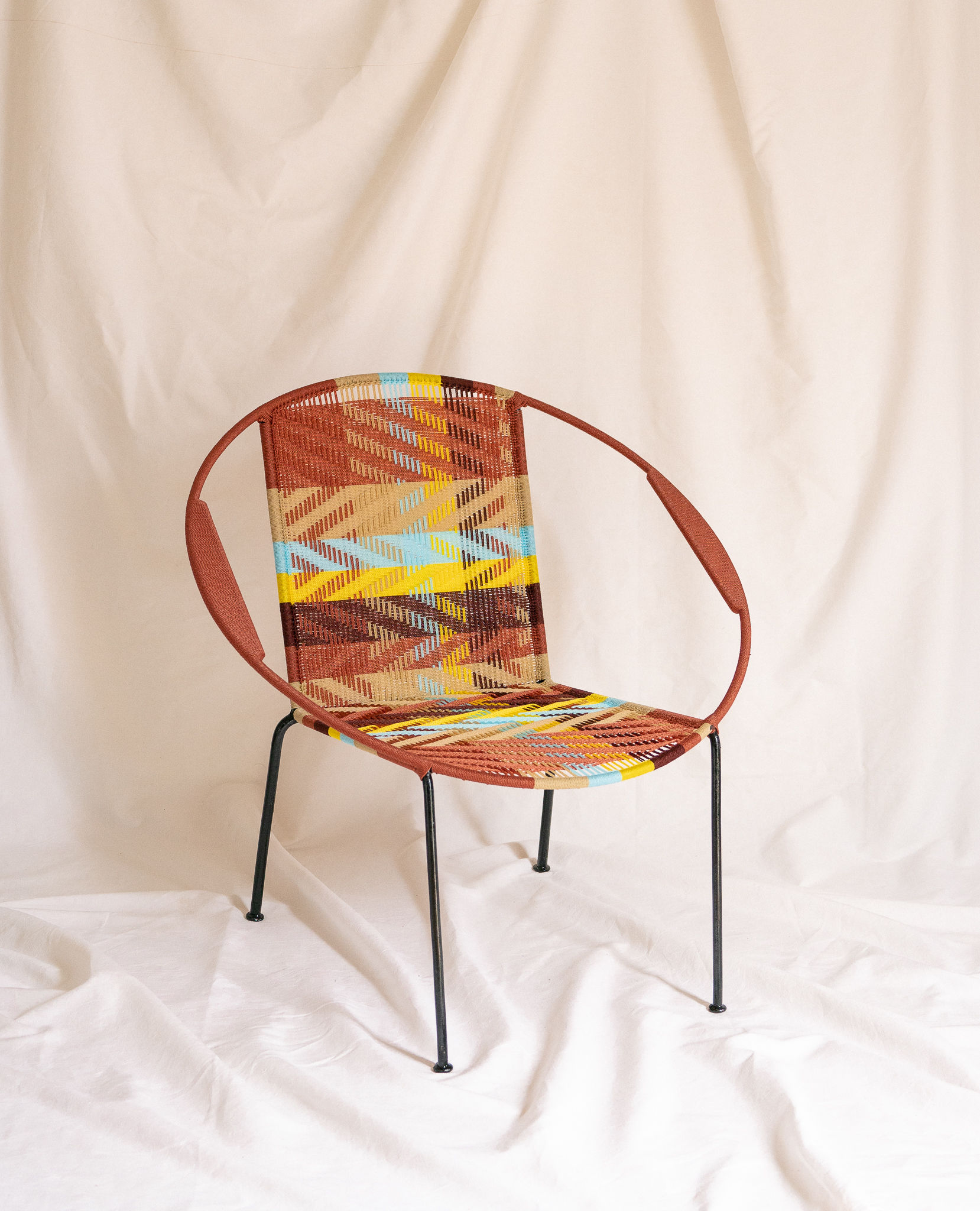 FAUTEUIL ADULTE  - KENTÉ -  ROUILLE - BEIGE - JAUNE - TURQUOISE - MARRON