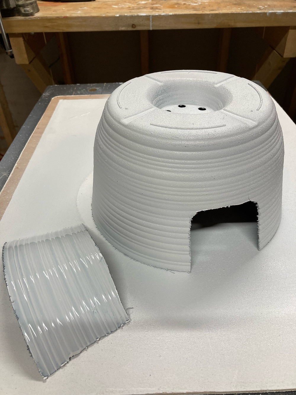 Base and Entrance Pieces for Styrofoam Igloo Made with Packing Peanuts