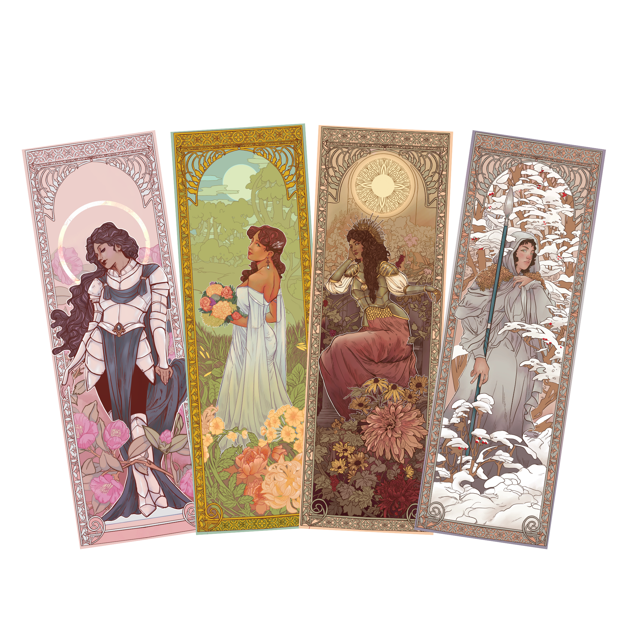 Art Nouveau Lena Bookmarks Set