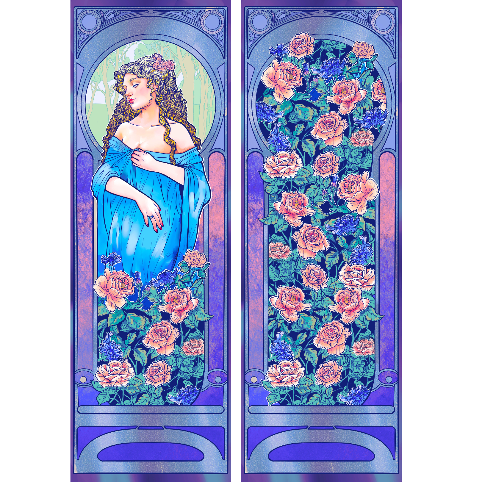 Aislinn Art Nouveau bookmark