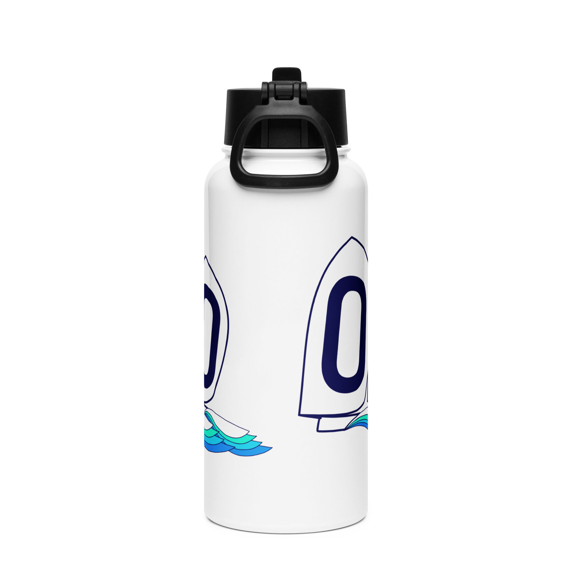 Southport Downwind Fleet Stainless steel water bottle with a straw lid