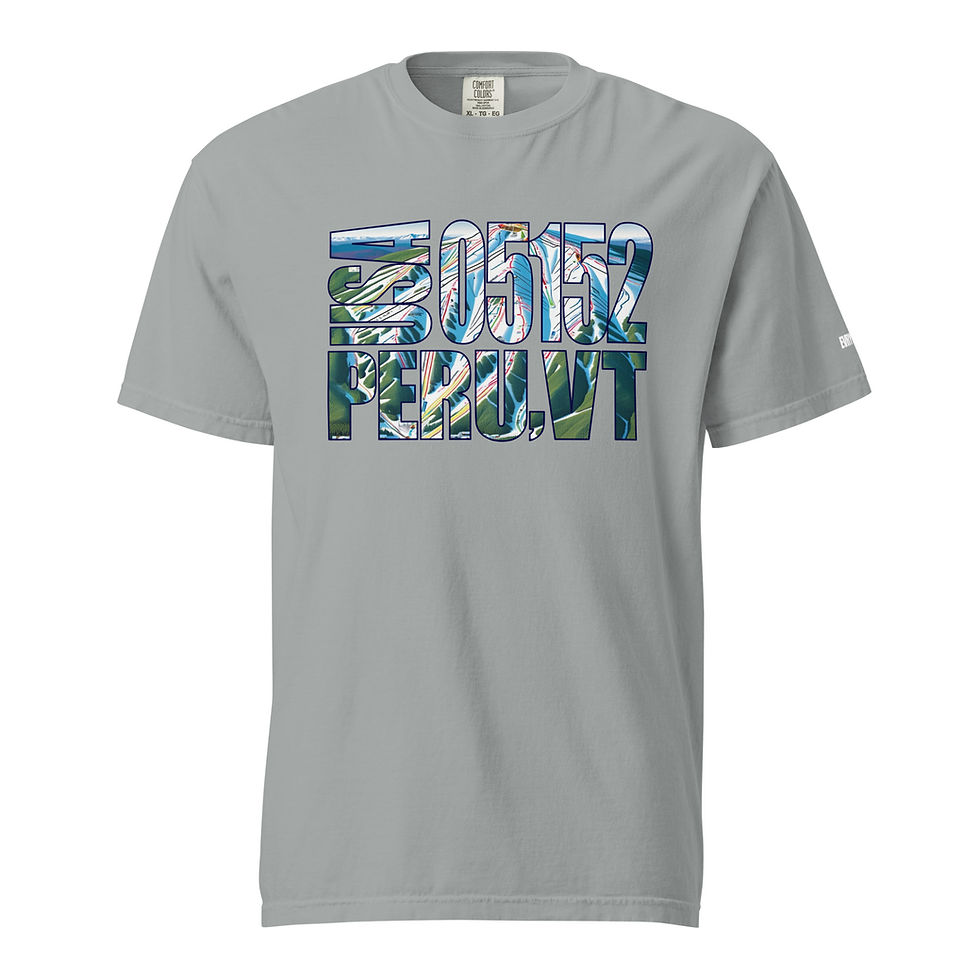 Thumbnail: Peru, VT Trail Map Tee by Comfort Colors