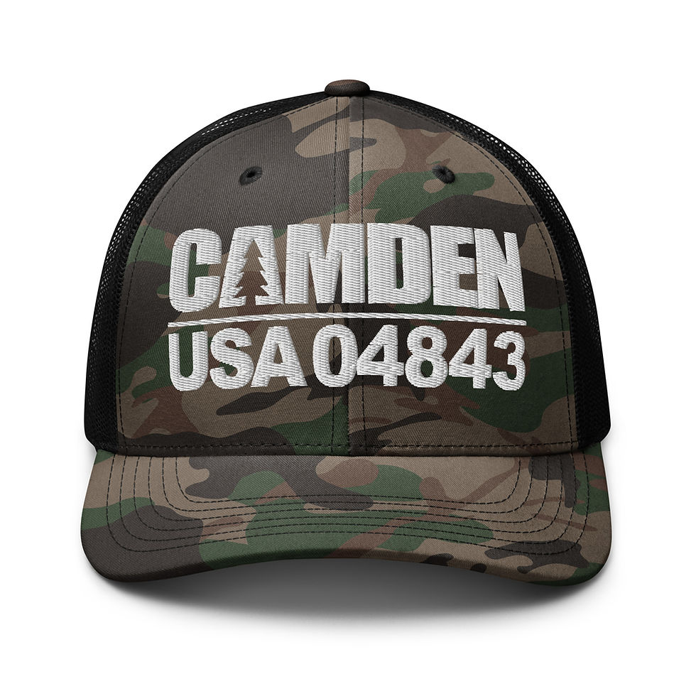 Camden Maine Camo Trucker Hat