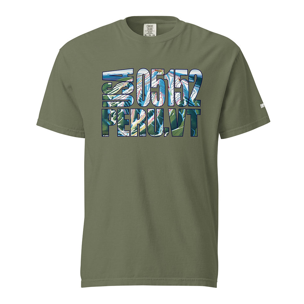 Thumbnail: Peru, VT Trail Map Tee by Comfort Colors